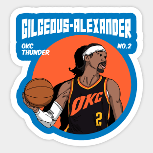 Shai Gilgeous-Alexander Comic Style Art Sticker